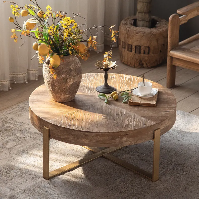 Log wind round coffee table Nordic living room side table coffee table B & B tea table
Log wind round coffee table Nordic living room side table coffee table B & B tea table