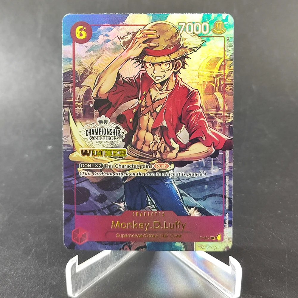 DIY Proxy One Piece OPCG English Monkey.D.Luffy P-001 Store Championship Trophy Card Winner Game Collection Card Toy
DIY Proxy One Piece OPCG English Monkey.D.Luffy P-001 Store Championship Trophy Card Winner Game Collection Card Toy