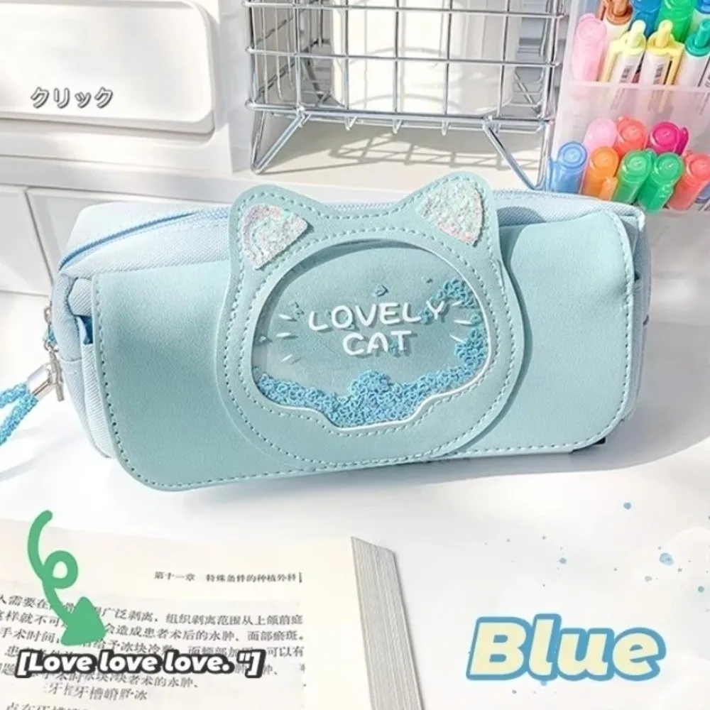 New Quicksand Cat Pen Bag Large Capacity Canvas Pencil Case PU Gift Pouch Cartoon Animals Pen Box School Office Supplies
New Quicksand Cat Pen Bag Large Capacity Canvas Pencil Case PU Gift Pouch Cartoon Animals Pen Box School Office Supplies
