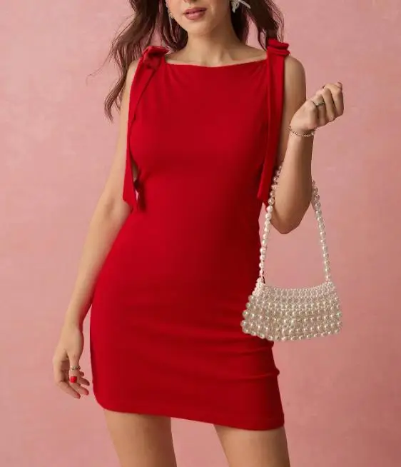 Women's Dress Summer Tailored New Style Western Style Sweet Red Temperament Elegant Shoulder Strap Sleeveless Hip Hugging Dress
Women's Dress Summer Tailored New Style Western Style Sweet Red Temperament Elegant Shoulder Strap Sleeveless Hip Hugging Dress