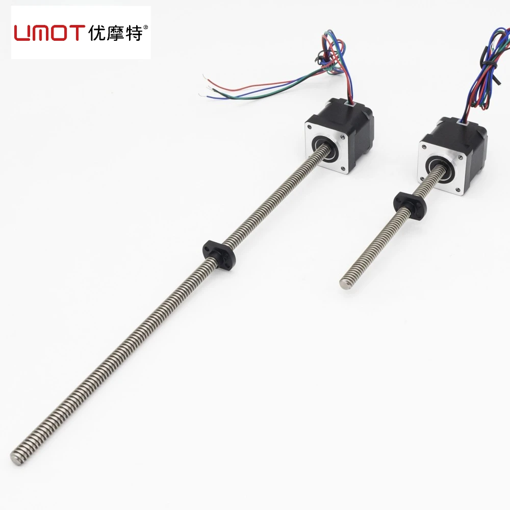 UMOT Micro 35mm NEMA 14 Linear Stepper Motor with Lead Screw Tr8 Lead 1-12mm 12N Max Load 150-410mm Lead Screw Cuttable Length
UMOT Micro 35mm NEMA 14 Linear Stepper Motor with Lead Screw Tr8 Lead 1-12mm 12N Max Load 150-410mm Lead Screw Cuttable Length