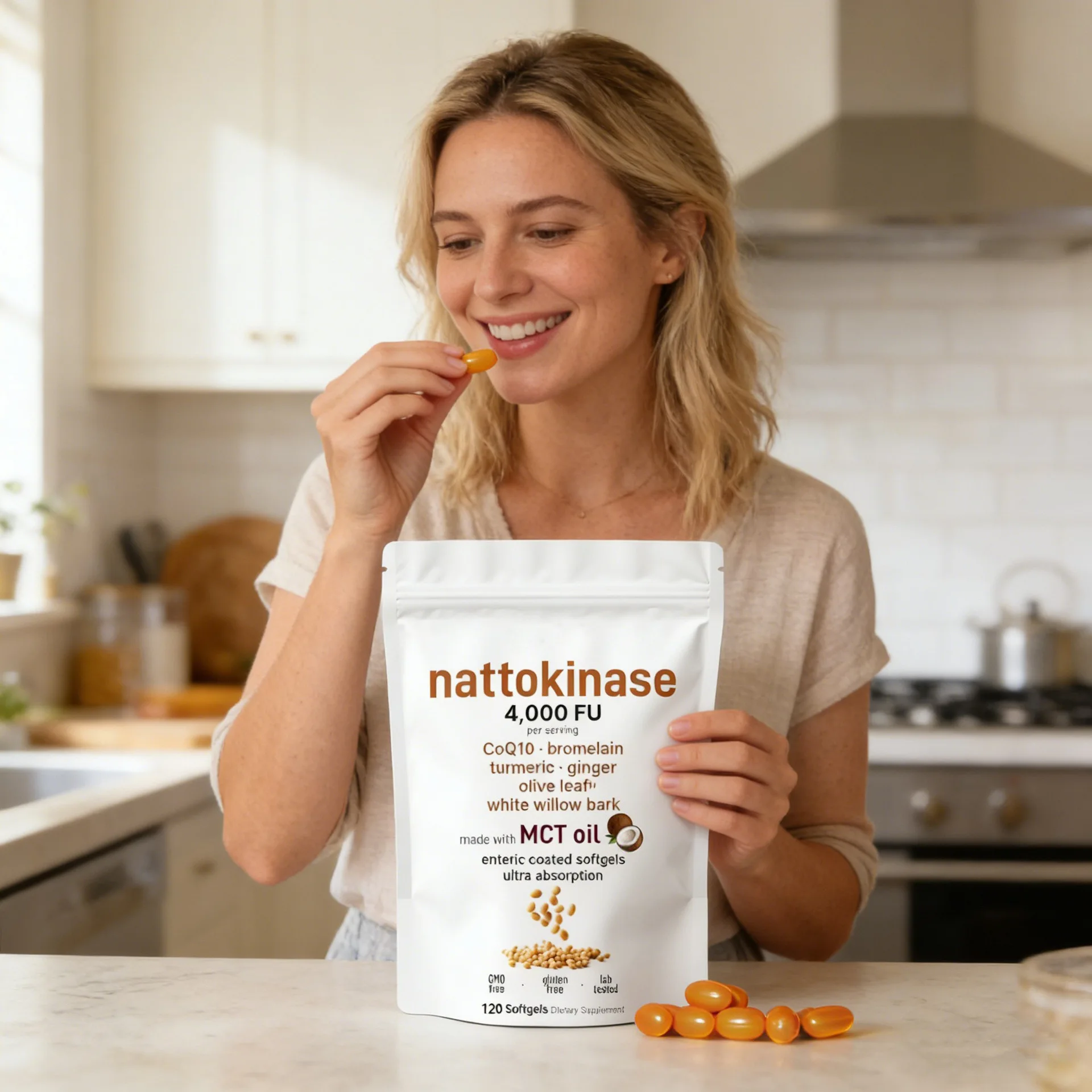 Nattokinase Capsules 4000 FU with CoQ10, Support Healthy Blood Pressure, Lower Bad Cholesterol,Boost Vascular Health 240 Softgel
Nattokinase Capsules 4000 FU with CoQ10, Support Healthy Blood Pressure, Lower Bad Cholesterol,Boost Vascular Health 240 Softgel