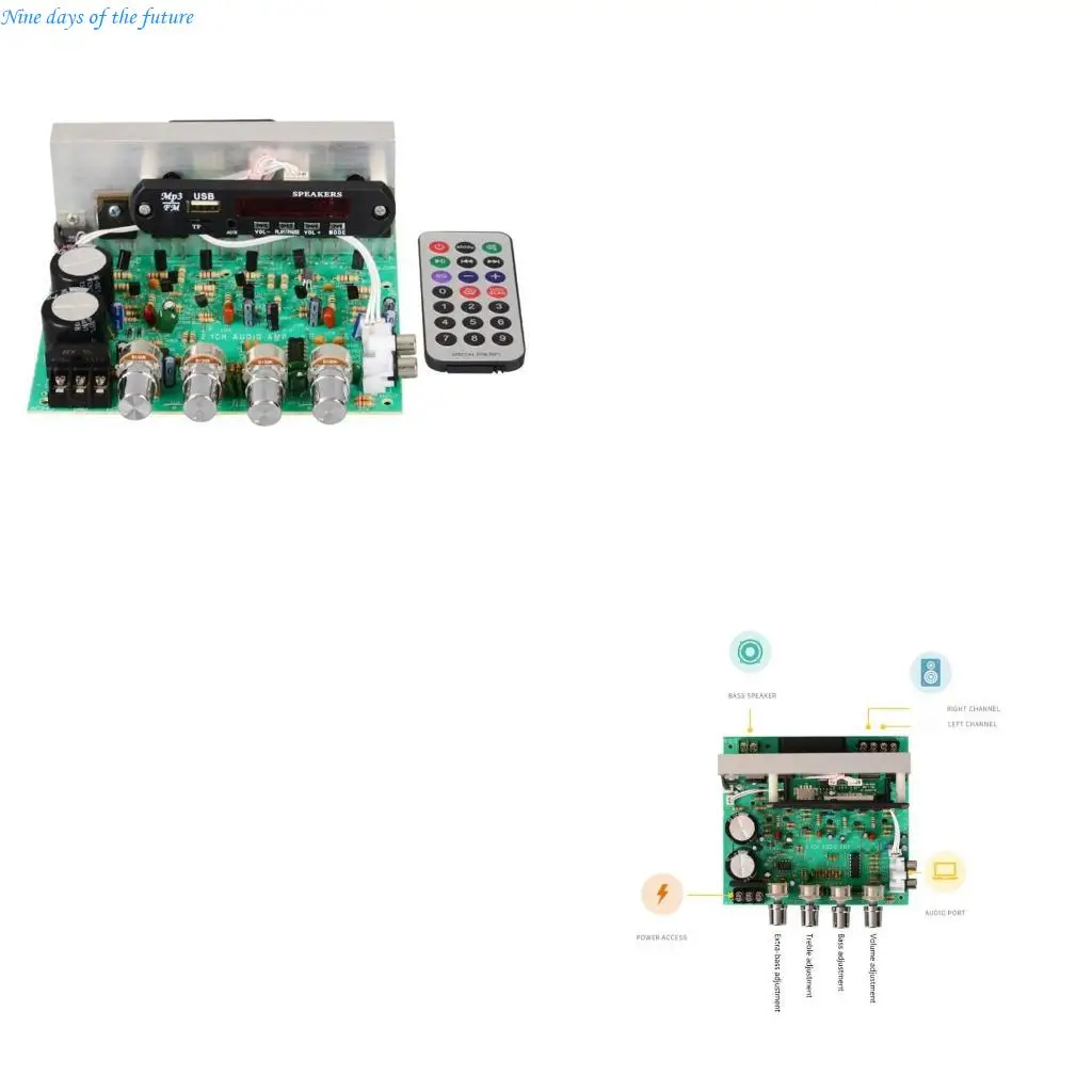 DX-2.1 2.1CH Sound Amplifier Board 3x80W Large Power Subwoofer Speaker Power Amp Module Double AC18-26V E65A
DX-2.1 2.1CH Sound Amplifier Board 3x80W Large Power Subwoofer Speaker Power Amp Module Double AC18-26V E65A