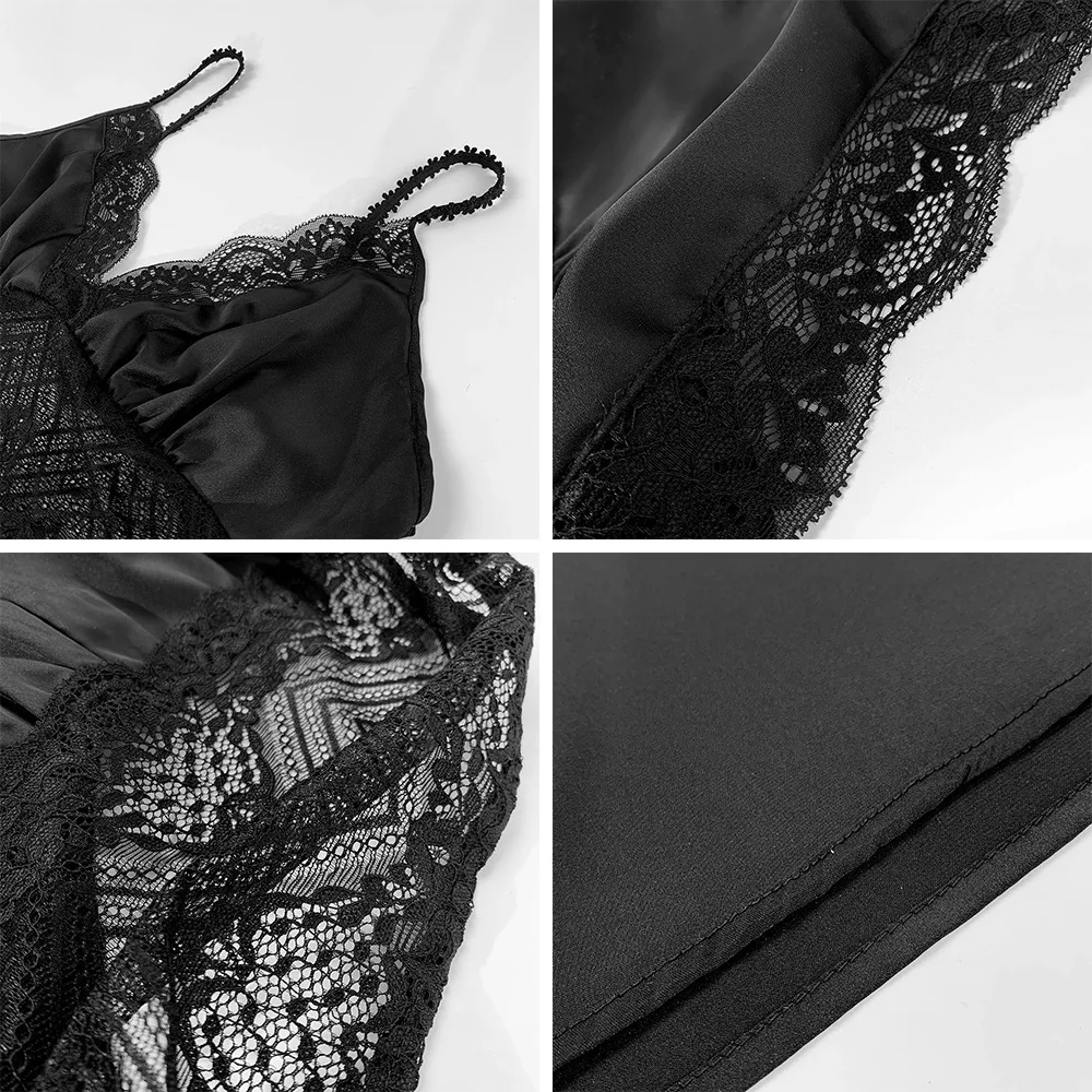 Sexy Lace Camisole Slimming Plus Size Pajama Dress Ice Silk Home Wear Nightgown Dark Green Hot Selling
Sexy Lace Camisole Slimming Plus Size Pajama Dress Ice Silk Home Wear Nightgown Dark Green Hot Selling
