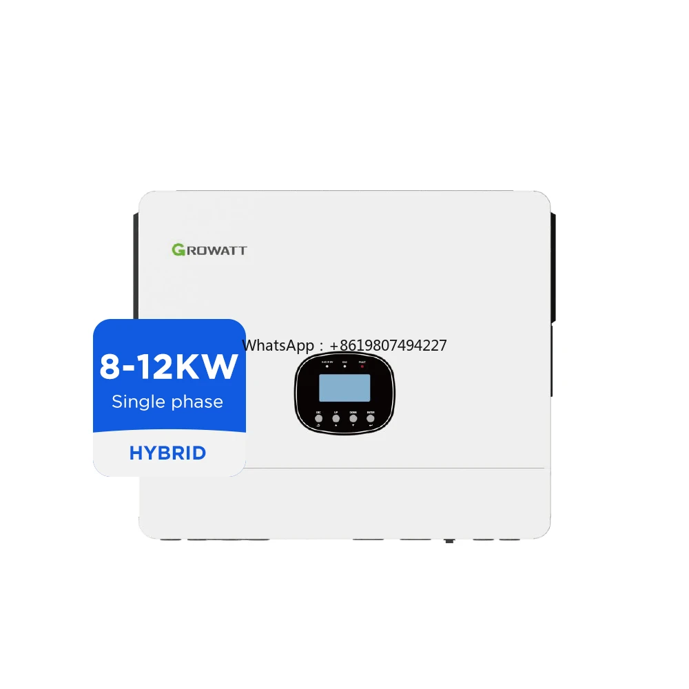 Growatt 8kW 10kW 12kW Single Phase Hybrid Inverter up to 9 Units Parallel Operation
Growatt 8kW 10kW 12kW Single Phase Hybrid Inverter up to 9 Units Parallel Operation