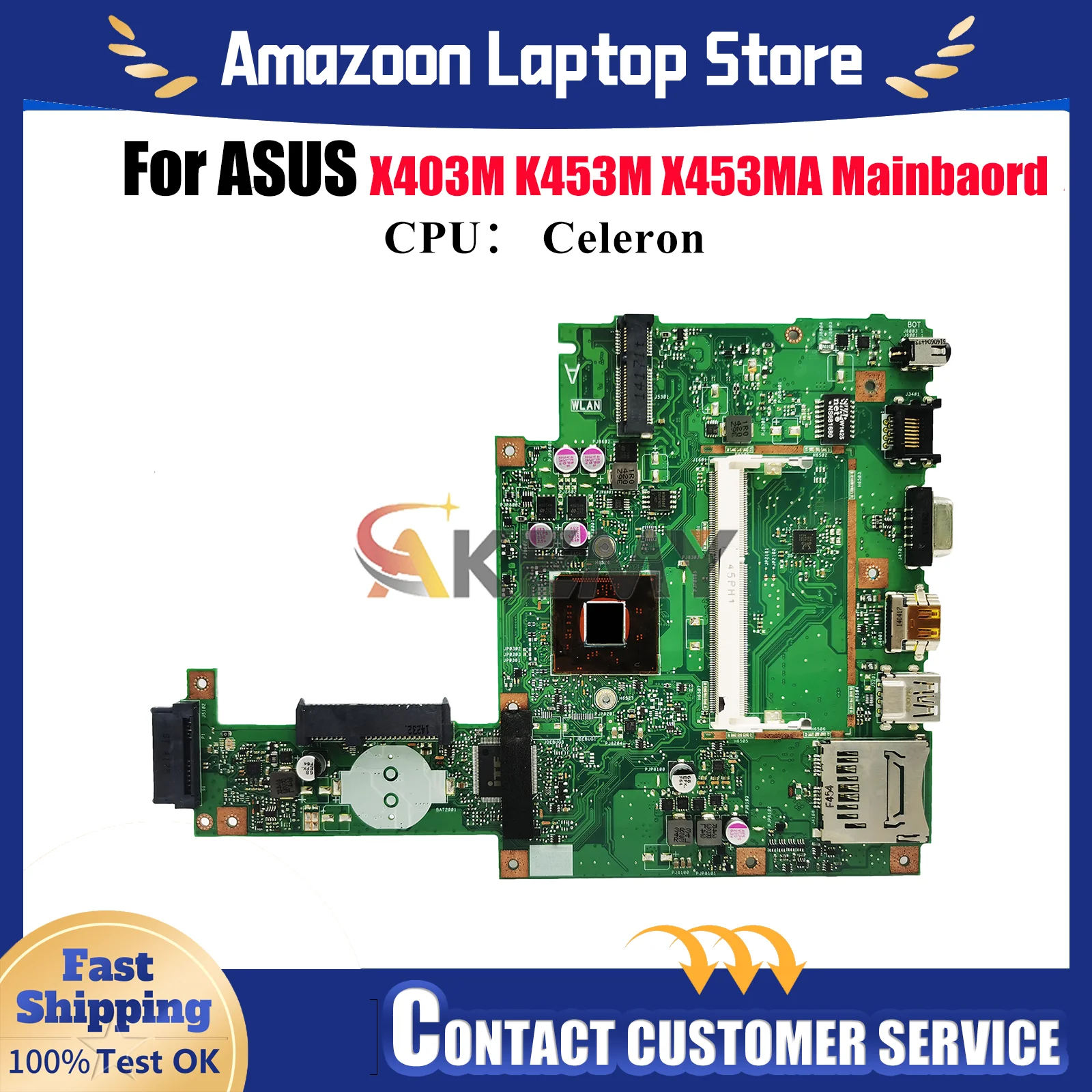 X453MA Laptop Motherboard For ASUS VivoBook X403M K453M X453MA X453M Notebook Mainboard With Celeron CPU 100% tests OK fast ship
X453MA Laptop Motherboard For ASUS VivoBook X403M K453M X453MA X453M Notebook Mainboard With Celeron CPU 100% tests OK fast ship