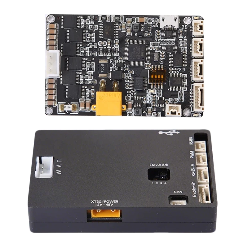 Бесщеточный драйвер двигателя HT-DC02, векторный контроллер FOC с интерфейсом CAN/RS485, опционально с энкодером AS5048A для робота-охранника
Бесщеточный драйвер двигателя HT-DC02, векторный контроллер FOC с интерфейсом CAN/RS485, опционально с энкодером AS5048A для робота-охранника