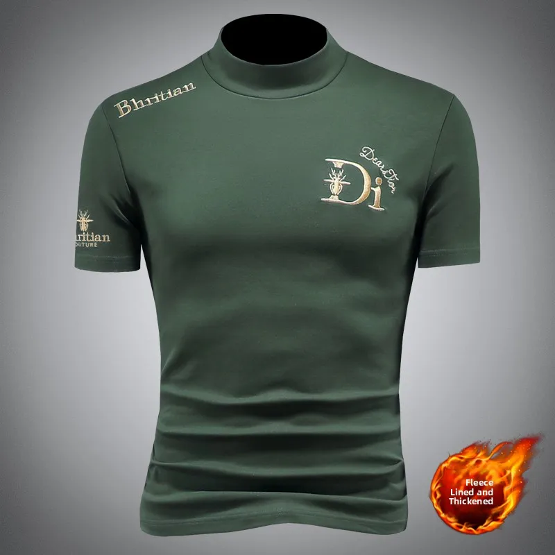 Осенне-зимняя мужская футболка с вышивкой, утепленная, с высоким воротником, из тонкого флиса, с воротником средней высоты, трендовая модель.
Осенне-зимняя мужская футболка с вышивкой, утепленная, с высоким воротником, из тонкого флиса, с воротником средней высоты, трендовая модель.