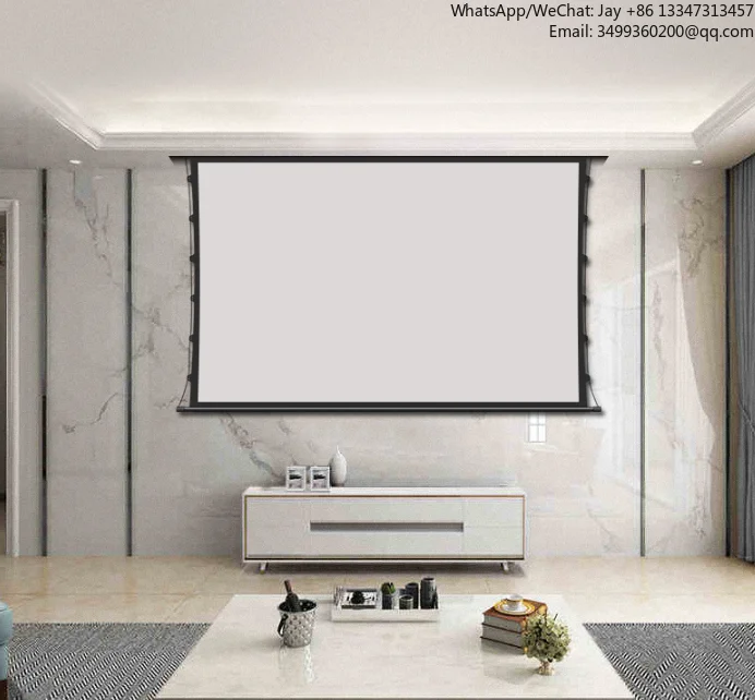 Y-100 120 150 200 4K HD белый моторизованный экран с экраном проектора с натяжением вкладки Электрический проекционный экран для домашнего кинотеатра
Y-100 120 150 200 4K HD белый моторизованный экран с экраном проектора с натяжением вкладки Электрический проекционный экран для домашнего кинотеатра