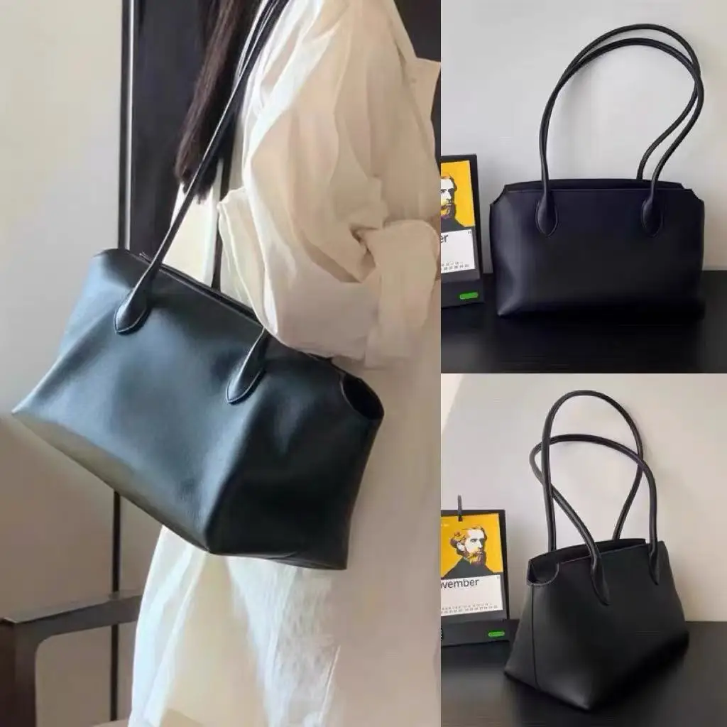 Genuine Leather Luxury Urban Minimalism Style Black Plain Cowhide Leather Women Armpit Shoulder Bag Long-handle Handbag
Genuine Leather Luxury Urban Minimalism Style Black Plain Cowhide Leather Women Armpit Shoulder Bag Long-handle Handbag