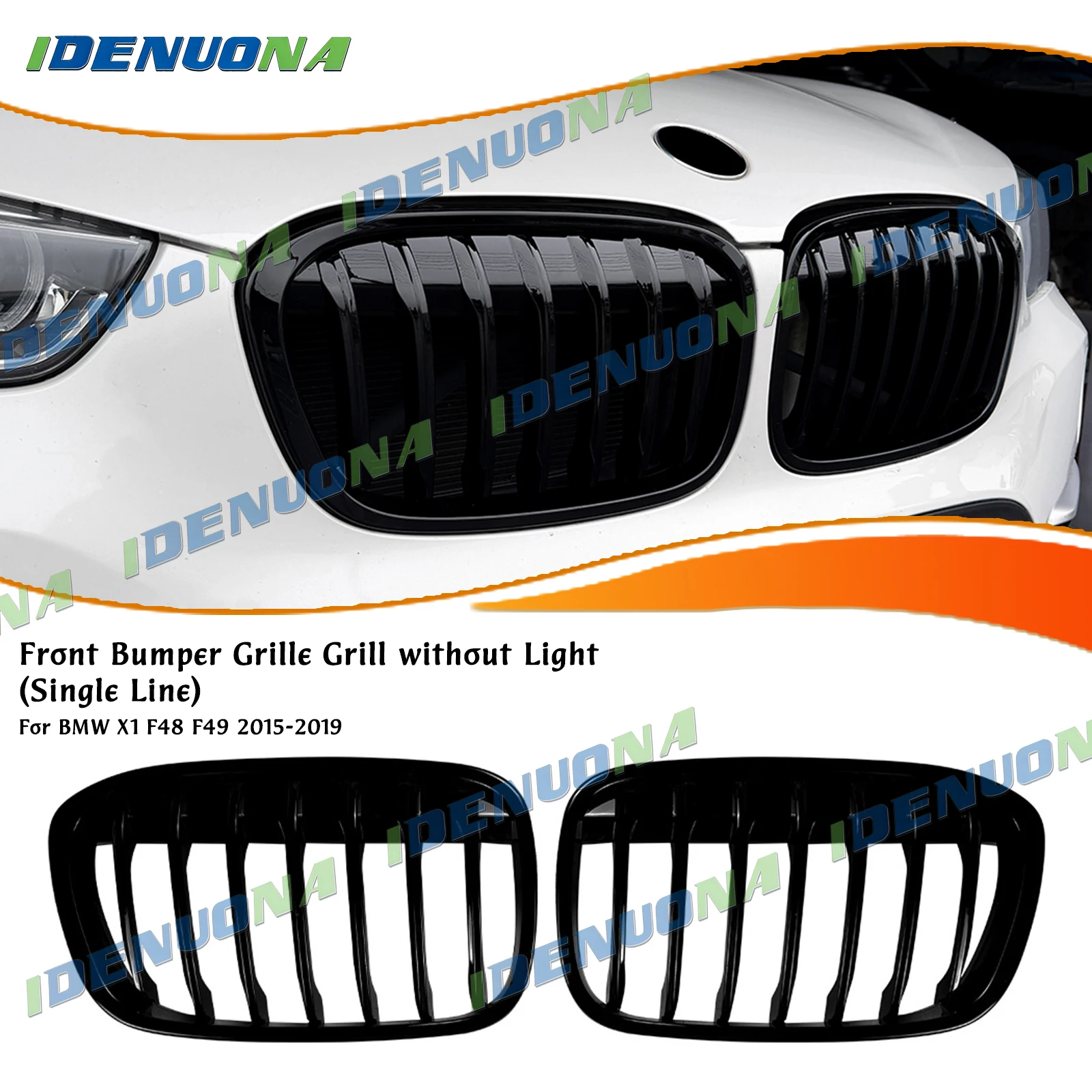 For BMW X1 F48 F49 2015-2019 Front Bumper Kidney Grille Grill Hood Mesh Grid
For BMW X1 F48 F49 2015-2019 Front Bumper Kidney Grille Grill Hood Mesh Grid