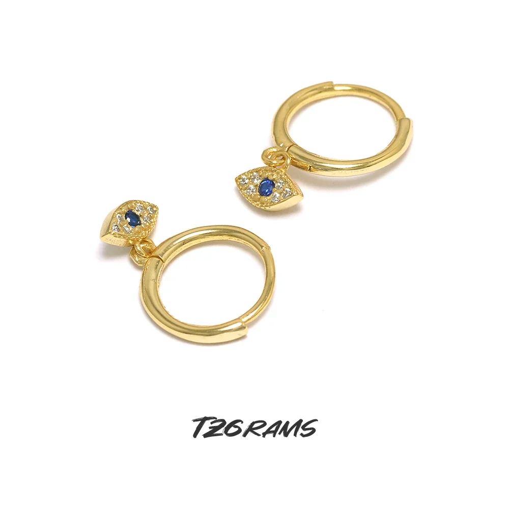 925 Sterling Silver Small Evil Eye Charm Drop Earrings for Women Micro Inlaid Blue White Zircon Fashion Retro Punk Jewelry
925 Sterling Silver Small Evil Eye Charm Drop Earrings for Women Micro Inlaid Blue White Zircon Fashion Retro Punk Jewelry