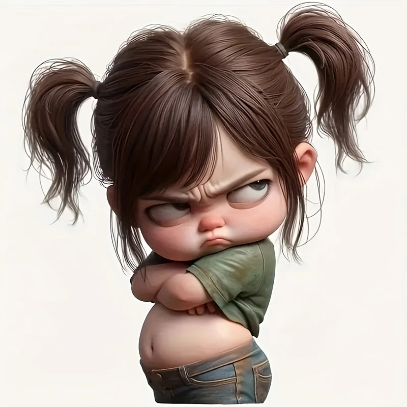 Grumpy Cross-Arm Mad Little Girl Vinyl Sticker, Decal for Car, Laptop,Water Bottle, Truck, Phone, Motorcycle, Window, Wall & Cup
Grumpy Cross-Arm Mad Little Girl Vinyl Sticker, Decal for Car, Laptop,Water Bottle, Truck, Phone, Motorcycle, Window, Wall & Cup