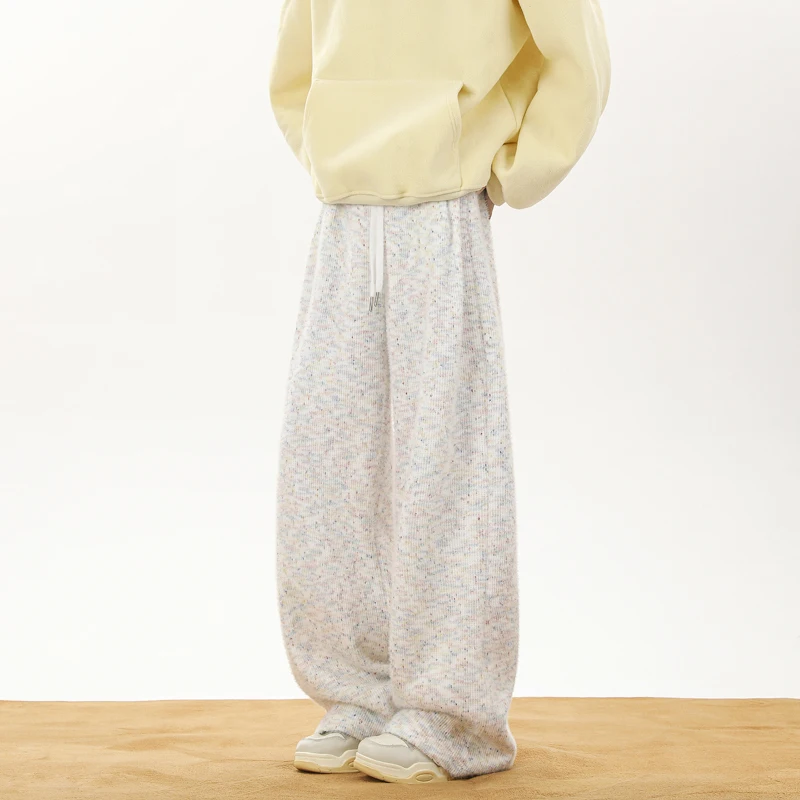 Winter Men's White Colored Dot Sweatpants Korean Fashion Thick Warm Wide Leg Straight Male Casual Thermal Velvet Trousers
Winter Men's White Colored Dot Sweatpants Korean Fashion Thick Warm Wide Leg Straight Male Casual Thermal Velvet Trousers