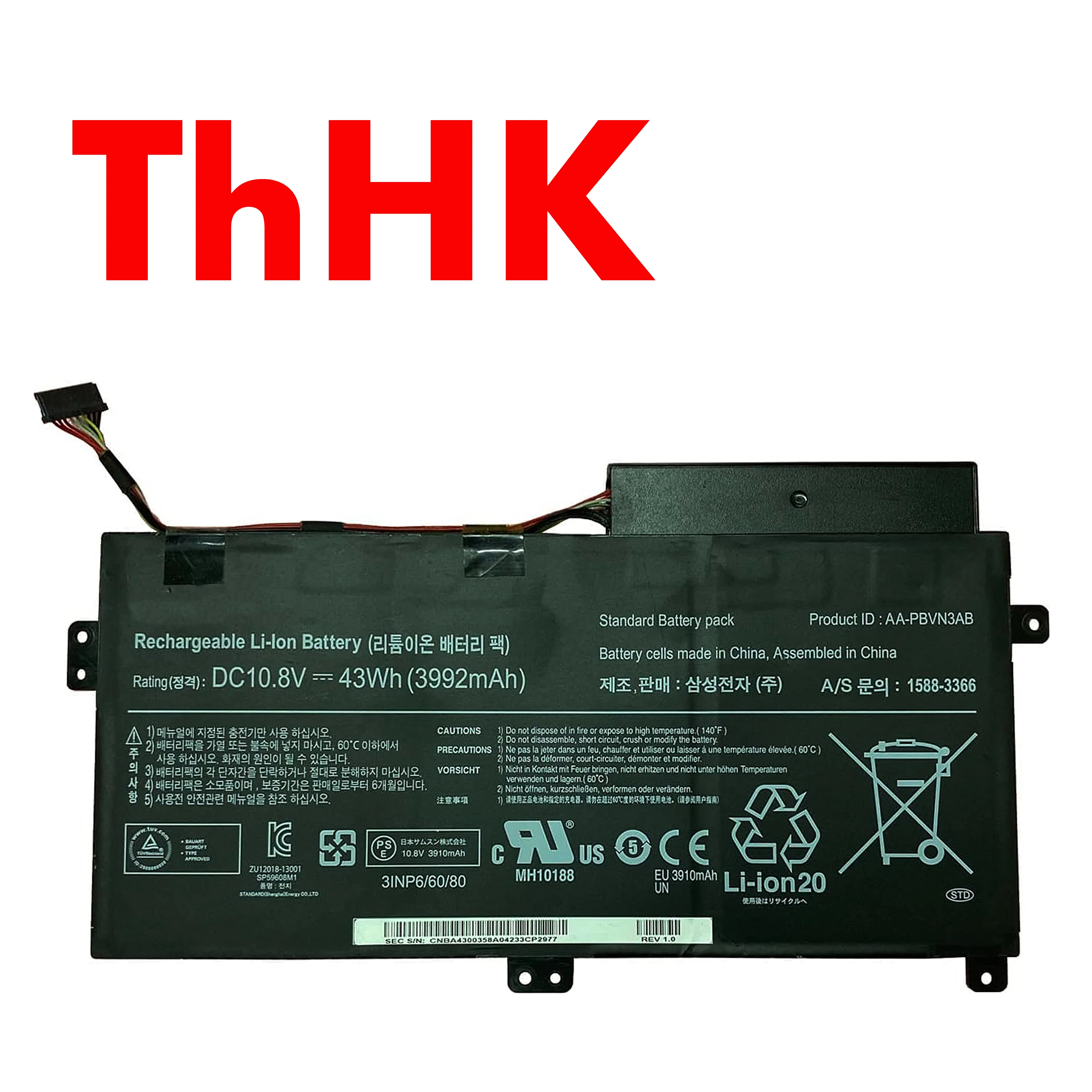 Genuine Original 43Wh AA-PBVN3AB Battery For Samsung ATIV BOOK 3 370R4E 370R5E BOOK 4 450R4V BOOK 5 510R5E NP370R4E NP450R4V
Genuine Original 43Wh AA-PBVN3AB Battery For Samsung ATIV BOOK 3 370R4E 370R5E BOOK 4 450R4V BOOK 5 510R5E NP370R4E NP450R4V