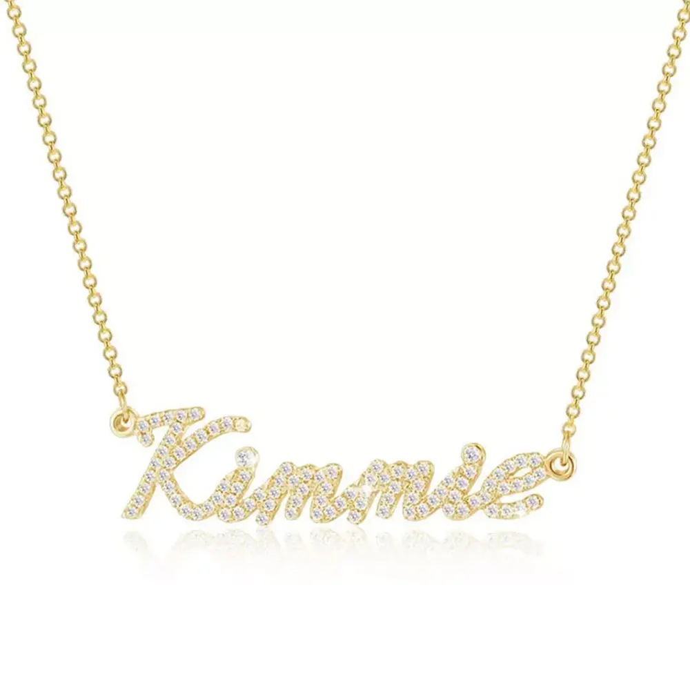 ICEBLING Personalized DIY Letter Name Moissanite Pendant 925 Silver Inlaid Diamond Plated 18k Gold Necklace Valentine's Day Gift
ICEBLING Personalized DIY Letter Name Moissanite Pendant 925 Silver Inlaid Diamond Plated 18k Gold Necklace Valentine's Day Gift