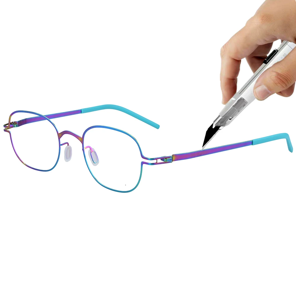 Blue German Screwless Glasses Small Square Frame Business Men Women Ultraight Handmade Colorful Eyewear Spectacles No Fading New
Blue German Screwless Glasses Small Square Frame Business Men Women Ultraight Handmade Colorful Eyewear Spectacles No Fading New