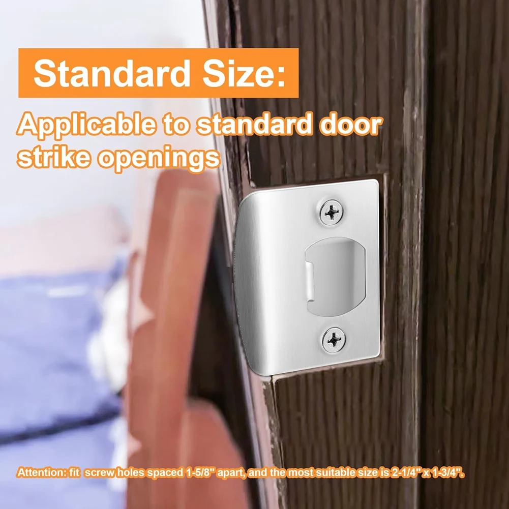 AT51-4 Pack Door Latch Strike Plate-Stainless Steel Door Lock Strike Plate Repair Kits-Door Latch Restorer Reinforcement
AT51-4 Pack Door Latch Strike Plate-Stainless Steel Door Lock Strike Plate Repair Kits-Door Latch Restorer Reinforcement