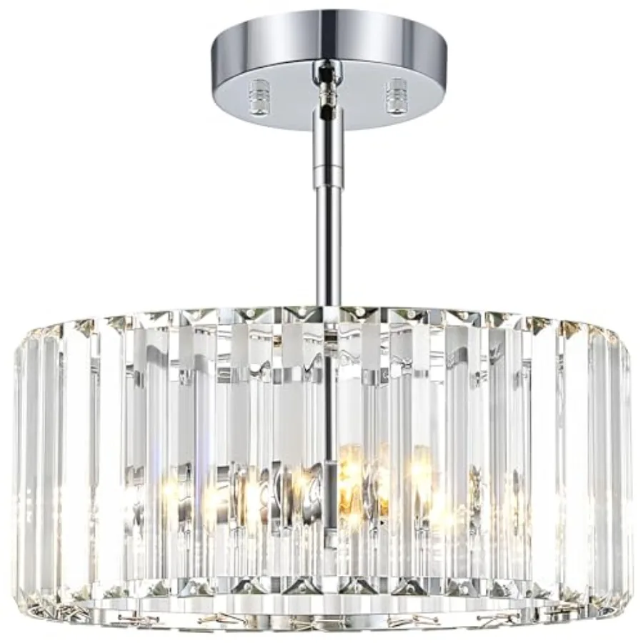 Crystal Chandelier Small Modern Semi Flush Mount Ceiling Chandelier Light Fixtures Round Hanging Lighting Fixture for Kitchen B
Crystal Chandelier Small Modern Semi Flush Mount Ceiling Chandelier Light Fixtures Round Hanging Lighting Fixture for Kitchen B