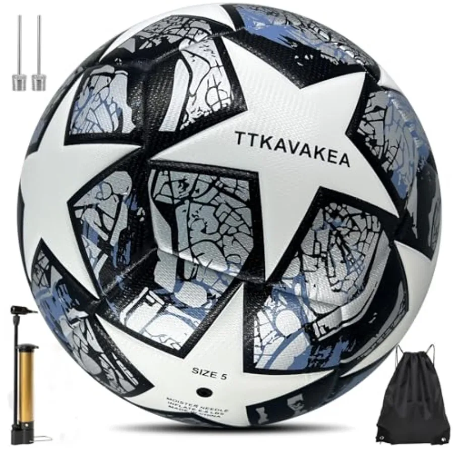 Soccer Ball Size 5, Waterproof PU Leather, Official Match Ball
Soccer Ball Size 5, Waterproof PU Leather, Official Match Ball