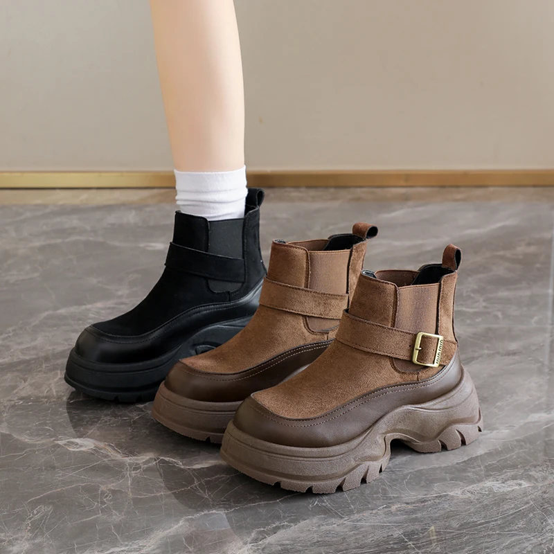 Platform Women Punk Ankle Boots Casual Shoes Luxury Suede Woman Trend Winter Designer Walking Cozy Warm Female Snow Botas Mujer
Platform Women Punk Ankle Boots Casual Shoes Luxury Suede Woman Trend Winter Designer Walking Cozy Warm Female Snow Botas Mujer