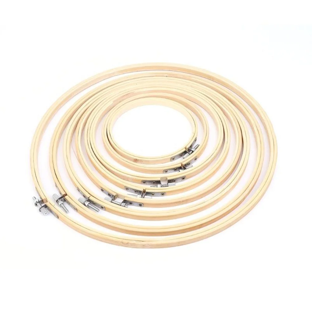 6 Pcs DIY Embroidery Frame Bamboo Hoops Circle Cross Stitch Cross-Stitch Wooden
6 Pcs DIY Embroidery Frame Bamboo Hoops Circle Cross Stitch Cross-Stitch Wooden