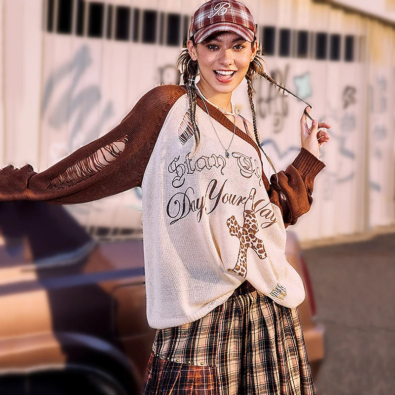 2025 Women's Autumn And Winter Plus Size Popular Sweater Cutout Hook Long Sleeve Casual Streetwear Loose Knitwear Women SL159
2025 Women's Autumn And Winter Plus Size Popular Sweater Cutout Hook Long Sleeve Casual Streetwear Loose Knitwear Women SL159