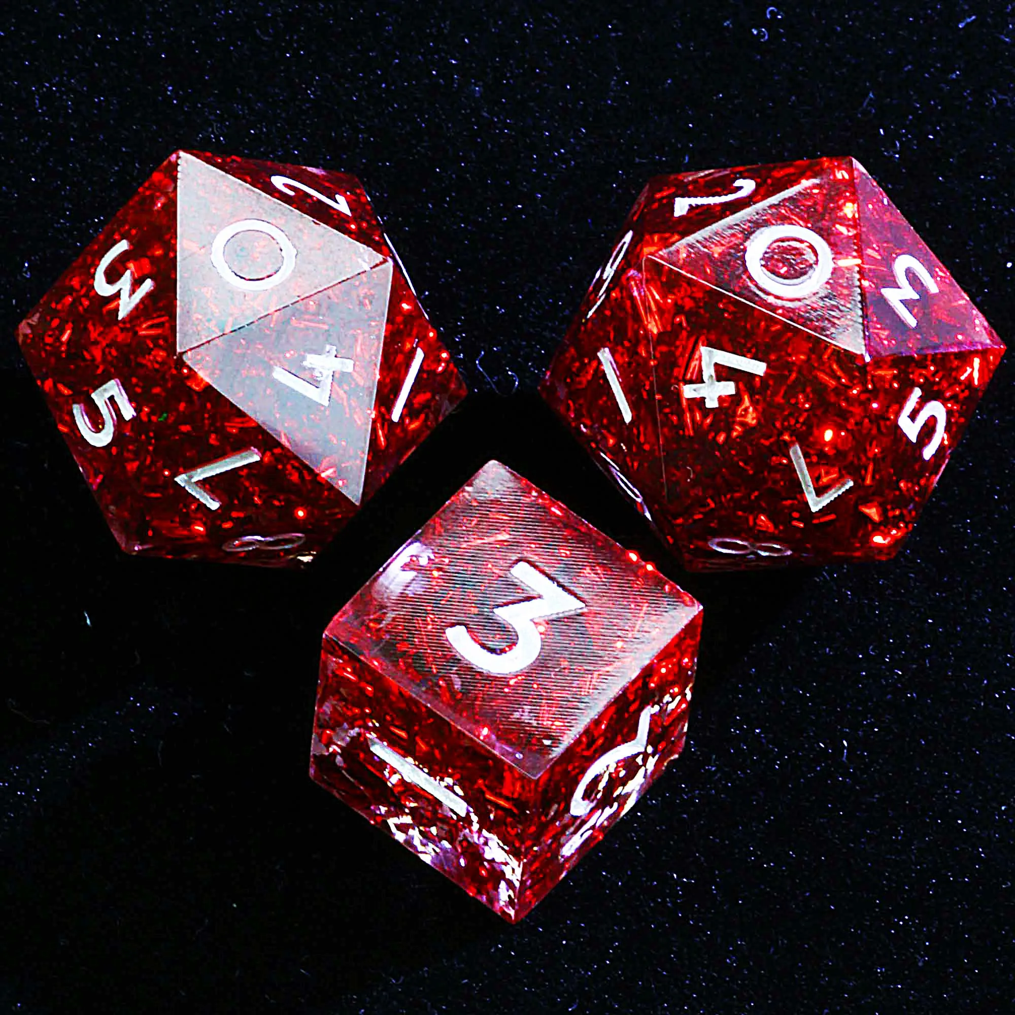 3 Polyhedral Resin 20 Sided D10 and 6 Sided D3 Draw Steel Sets Dice Crimson Splinter
3 Polyhedral Resin 20 Sided D10 and 6 Sided D3 Draw Steel Sets Dice Crimson Splinter