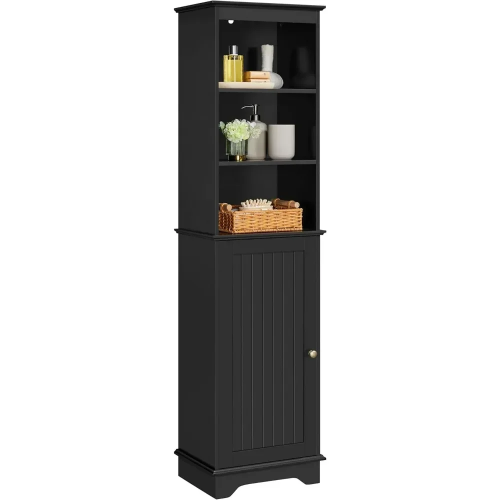 Freestanding Bathroom Storage Cabinet, Tall Slim Floor Cabinet with 3 Shelves & Door, Space Saving Linen Cabinet Organizer
Freestanding Bathroom Storage Cabinet, Tall Slim Floor Cabinet with 3 Shelves & Door, Space Saving Linen Cabinet Organizer