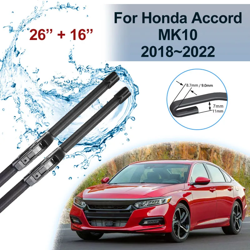 Wiper Blades For Honda Accord 10th Gen MK10 CV 2018~2022 Auto Windshield Wipers Hybrid Window Cleaning Brushes Car Accessories
Wiper Blades For Honda Accord 10th Gen MK10 CV 2018~2022 Auto Windshield Wipers Hybrid Window Cleaning Brushes Car Accessories