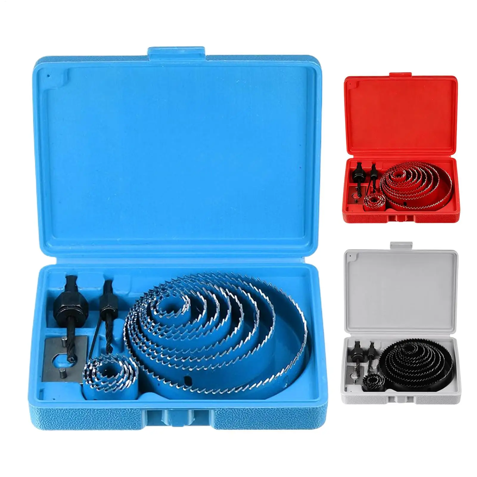 Hole Saw Set 13-pieces Bit Cutter Tools Set Wood Hole Saw Kit for Soft Wood Plywood PVC Workshop Construction Home Improvement
Hole Saw Set 13-pieces Bit Cutter Tools Set Wood Hole Saw Kit for Soft Wood Plywood PVC Workshop Construction Home Improvement