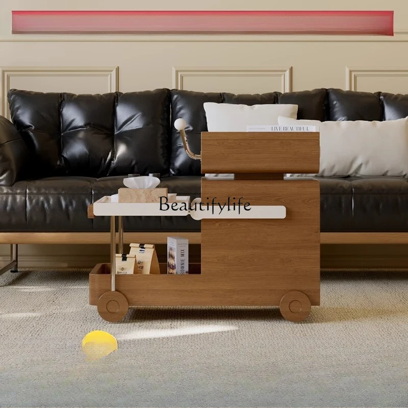 Solid wood trolley French retro creative, movable sofa coffee table
Solid wood trolley French retro creative, movable sofa coffee table