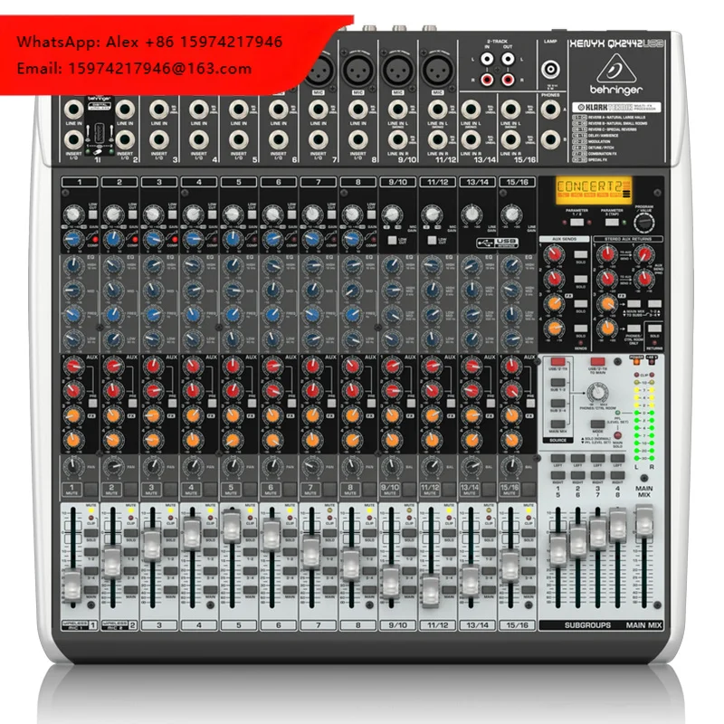 Behringers X2442USB 16 Professional Performance Stage Mixing Console Sound Card Import Effect Sound Console
Behringers X2442USB 16 Professional Performance Stage Mixing Console Sound Card Import Effect Sound Console