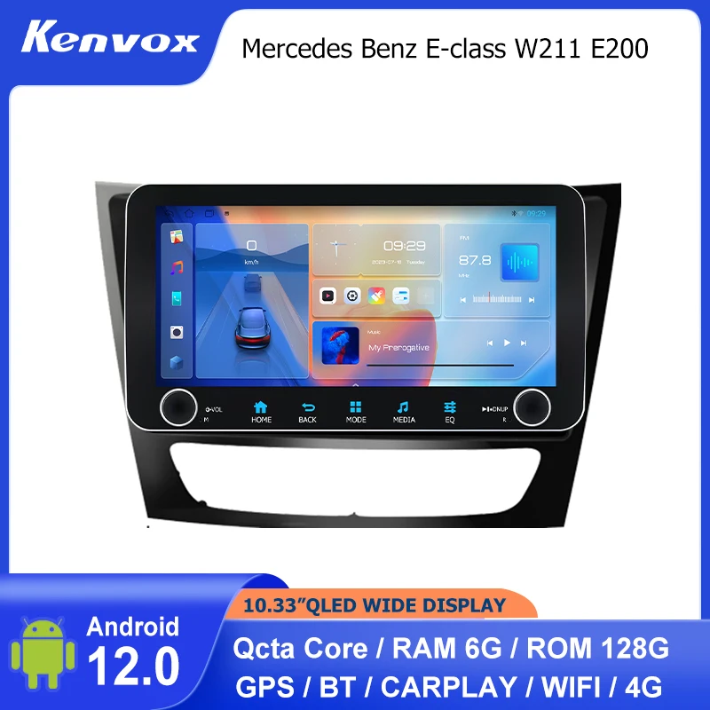 Автомагнитола на Android для Mercedes Benz E-class W211, 10,33 дюйма, E200, Carplay, GPS-навигация, мультимедийный видеоплеер, стерео головное устройство
Автомагнитола на Android для Mercedes Benz E-class W211, 10,33 дюйма, E200, Carplay, GPS-навигация, мультимедийный видеоплеер, стерео головное устройство