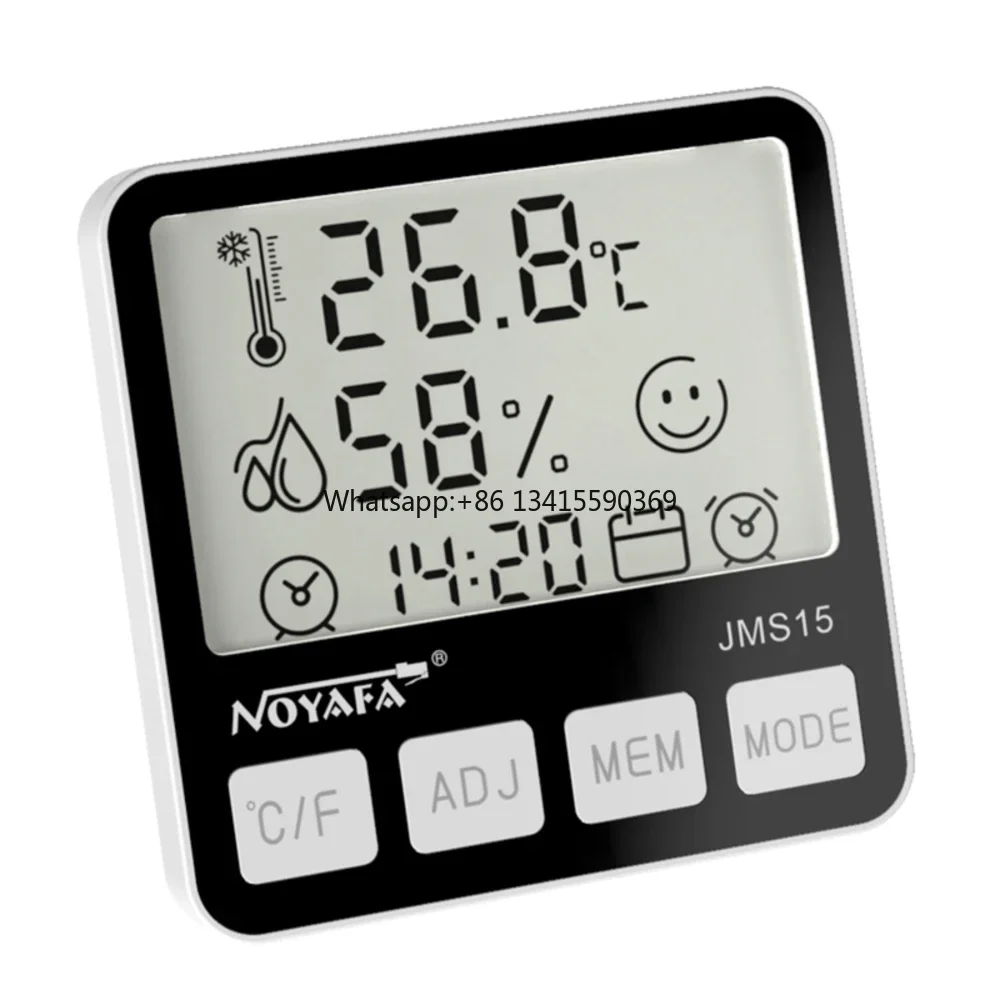 JMS15 Domestic HD LCD Digital 2 in 1Thermometer Hygrometer Humidity Tester Weather Station Clock with hang
JMS15 Domestic HD LCD Digital 2 in 1Thermometer Hygrometer Humidity Tester Weather Station Clock with hang