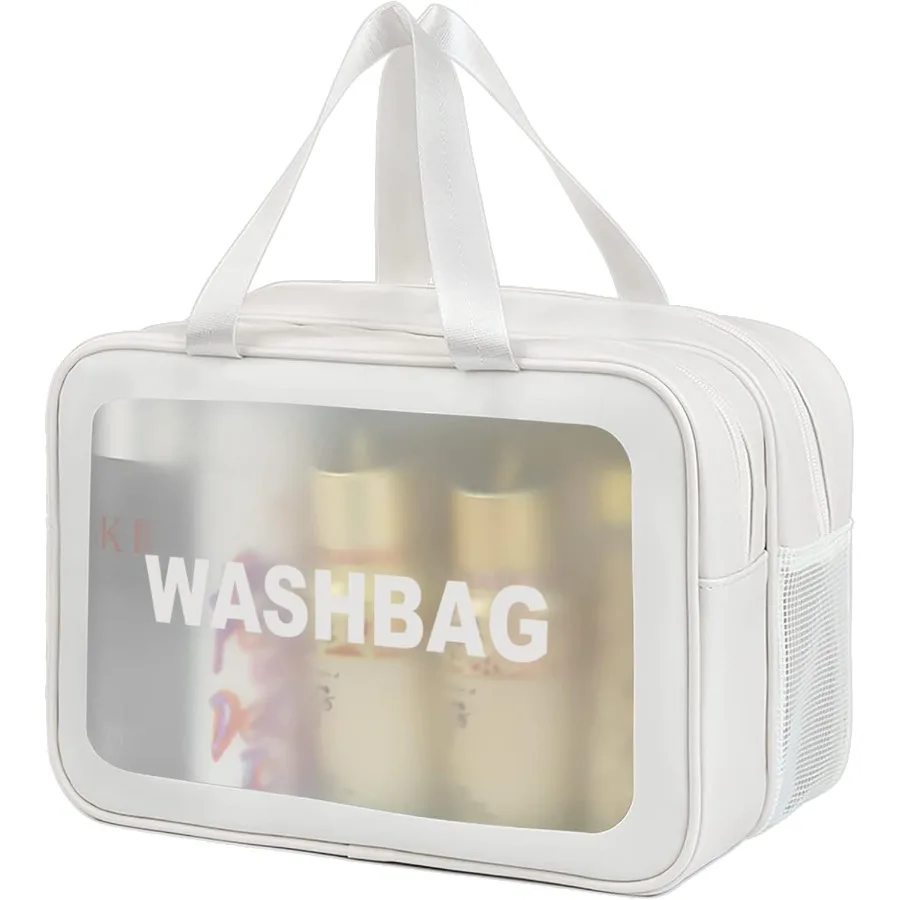 Matte Translucent Toiletry Bag with Handy Handle for Travel Use Ideal Makeup Cosmetic Organizer Bag for Women and Men Compact T
Matte Translucent Toiletry Bag with Handy Handle for Travel Use Ideal Makeup Cosmetic Organizer Bag for Women and Men Compact T