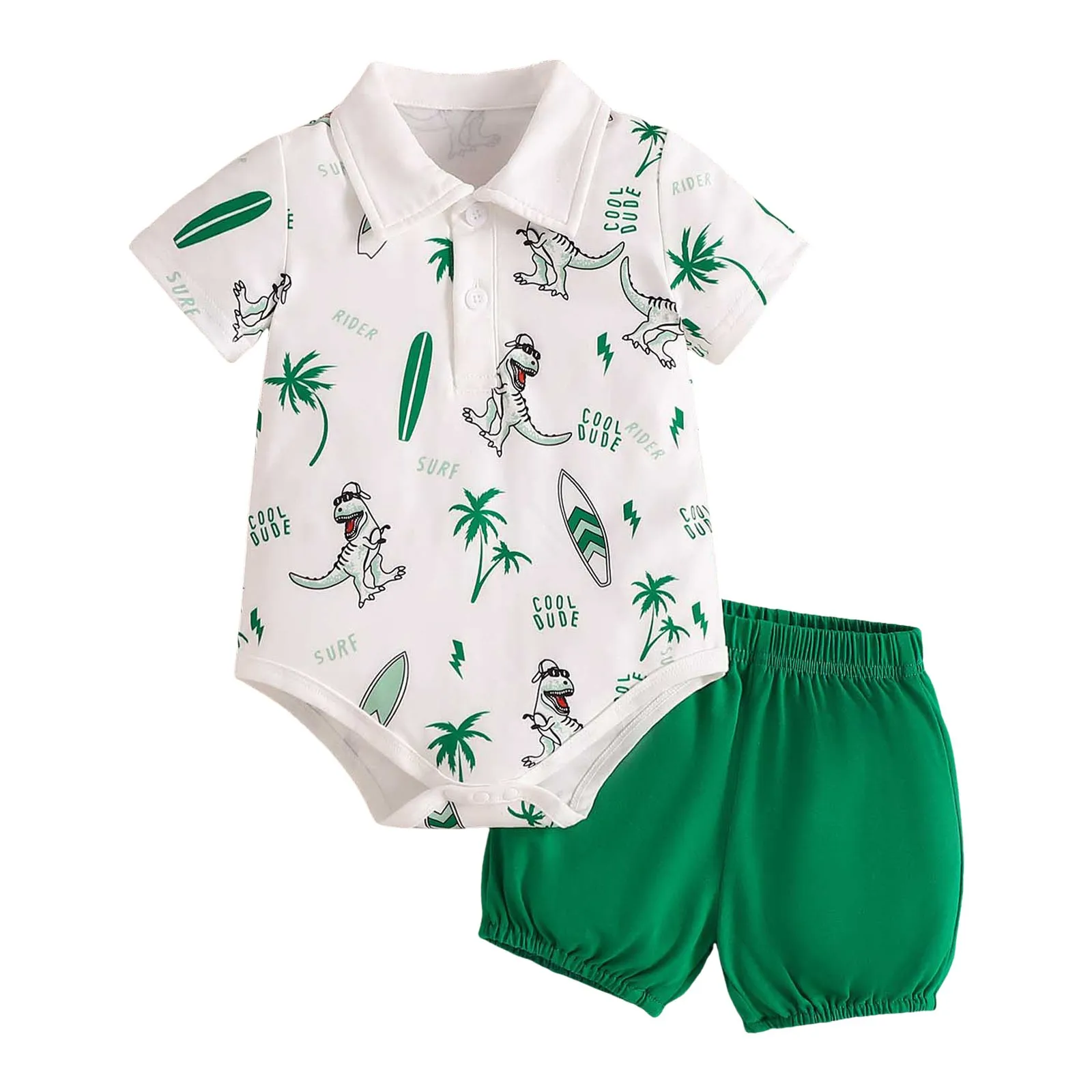 Babies Boys Clothes Baby Boy Suit Cartoon Dinosaur Print Lapel Romper Shorts Two Piece Suit Flannel Baby Boy Bodysuit
Babies Boys Clothes Baby Boy Suit Cartoon Dinosaur Print Lapel Romper Shorts Two Piece Suit Flannel Baby Boy Bodysuit