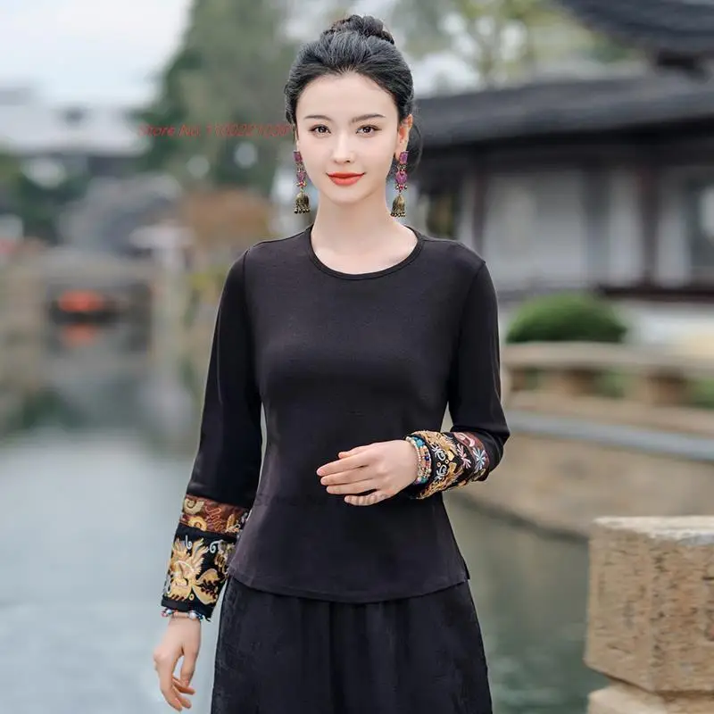 2024 national flower embroidery lady ethnic o-neck shirts traditional base shirt vintage shirt hanfu top chinese vintage t-shirt
2024 national flower embroidery lady ethnic o-neck shirts traditional base shirt vintage shirt hanfu top chinese vintage t-shirt