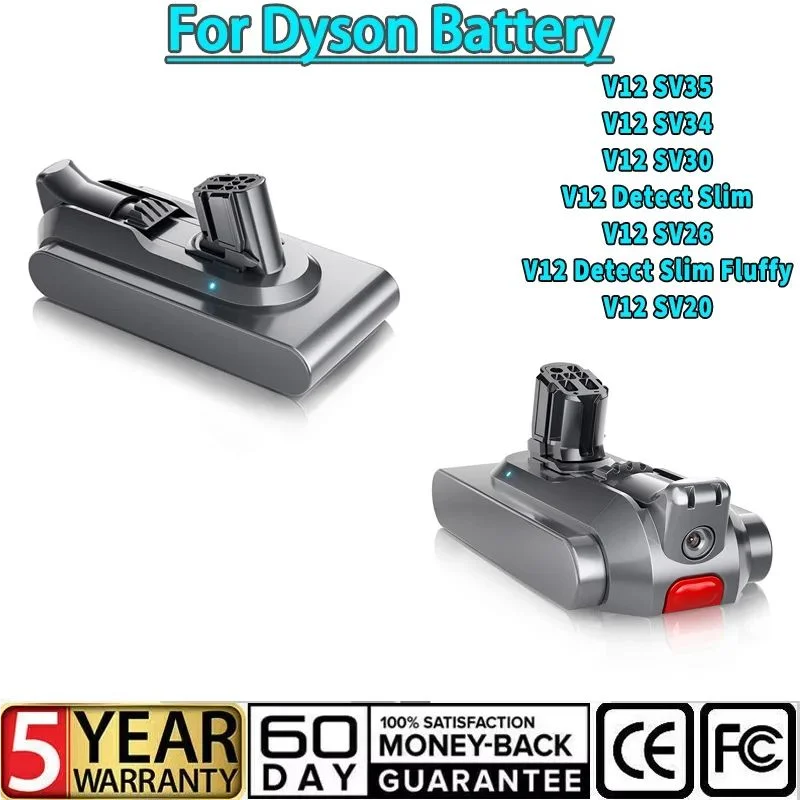 Сменный аккумулятор 25.2V 6.0Ah для пылесосов Dyson V12, совместимый с сериями V12, SV20, SV30, SV34, SV35.
Сменный аккумулятор 25.2V 6.0Ah для пылесосов Dyson V12, совместимый с сериями V12, SV20, SV30, SV34, SV35.