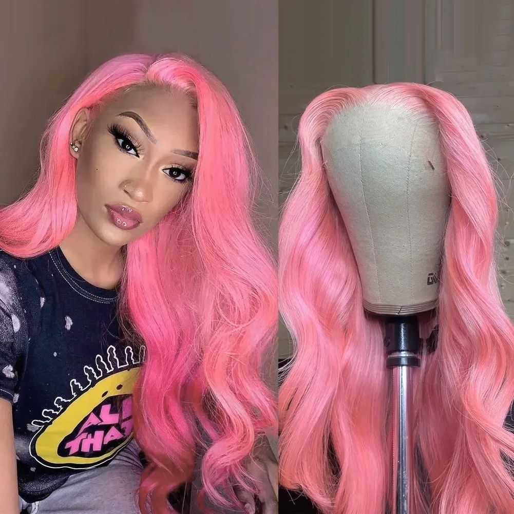 Pink Wig Body Wave Lace Front Wigs Glueless 30 Inch 13X4 Hd Lace Frontal Wig Brazilian Hair For Women Cosplay Party
Pink Wig Body Wave Lace Front Wigs Glueless 30 Inch 13X4 Hd Lace Frontal Wig Brazilian Hair For Women Cosplay Party