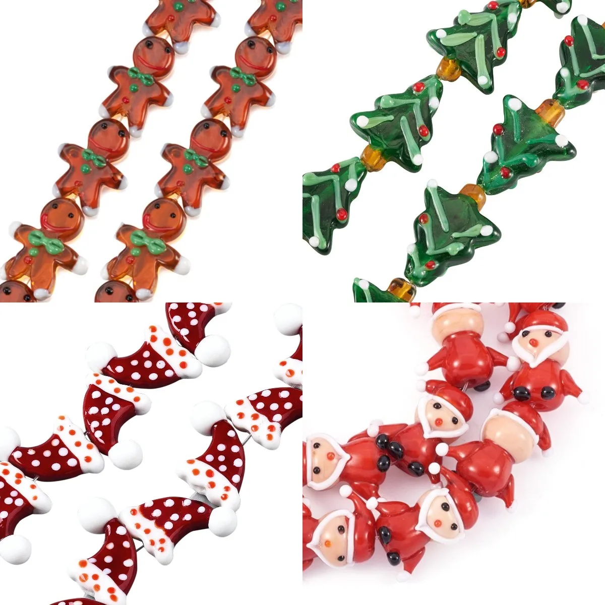 1Strand Lampwork Beads Strands Red Santa Claus Gingerbread Man Christmas Tree Loose Beads for DIY Jewelry Making About 20~25pcs
1Strand Lampwork Beads Strands Red Santa Claus Gingerbread Man Christmas Tree Loose Beads for DIY Jewelry Making About 20~25pcs