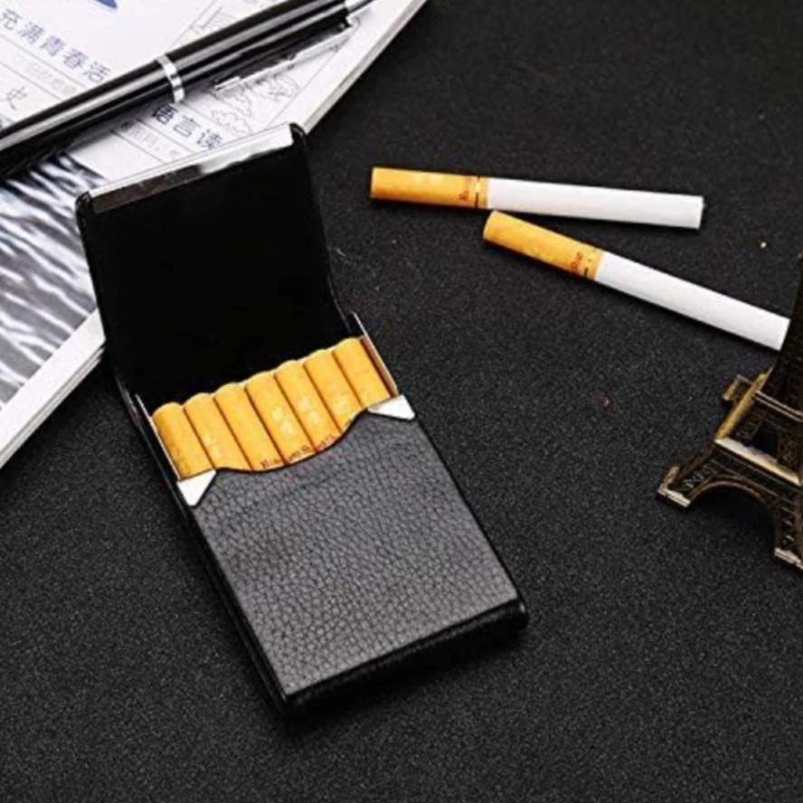 Multifunction Stainless Steel Cigarette Case PU Cigar Storage Box Tobacco Holder 1 PC Card Cases Smoking Accessories
Multifunction Stainless Steel Cigarette Case PU Cigar Storage Box Tobacco Holder 1 PC Card Cases Smoking Accessories