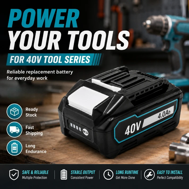 1.5AH-4.5AH Suitable for Makita 40V Lithium Battery BL 4025 Charger 4040 Charging Drill Wrench Power Battery
1.5AH-4.5AH Suitable for Makita 40V Lithium Battery BL 4025 Charger 4040 Charging Drill Wrench Power Battery