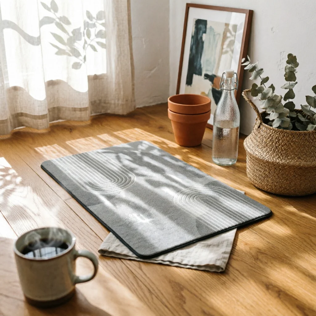 Diatomite Bath Mat Rounded Corners Quick Dry Bath Mat Bathroom Accessory Water-Absorbent
Diatomite Bath Mat Rounded Corners Quick Dry Bath Mat Bathroom Accessory Water-Absorbent