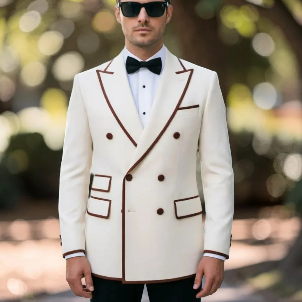 Double Breasted Suits for Men 2 Pieces Slim Fit Wedding Tuxedo Peak Lapel Formal Groom Prom Party Evening Wear (Jacket + Pants)
Double Breasted Suits for Men 2 Pieces Slim Fit Wedding Tuxedo Peak Lapel Formal Groom Prom Party Evening Wear (Jacket + Pants)