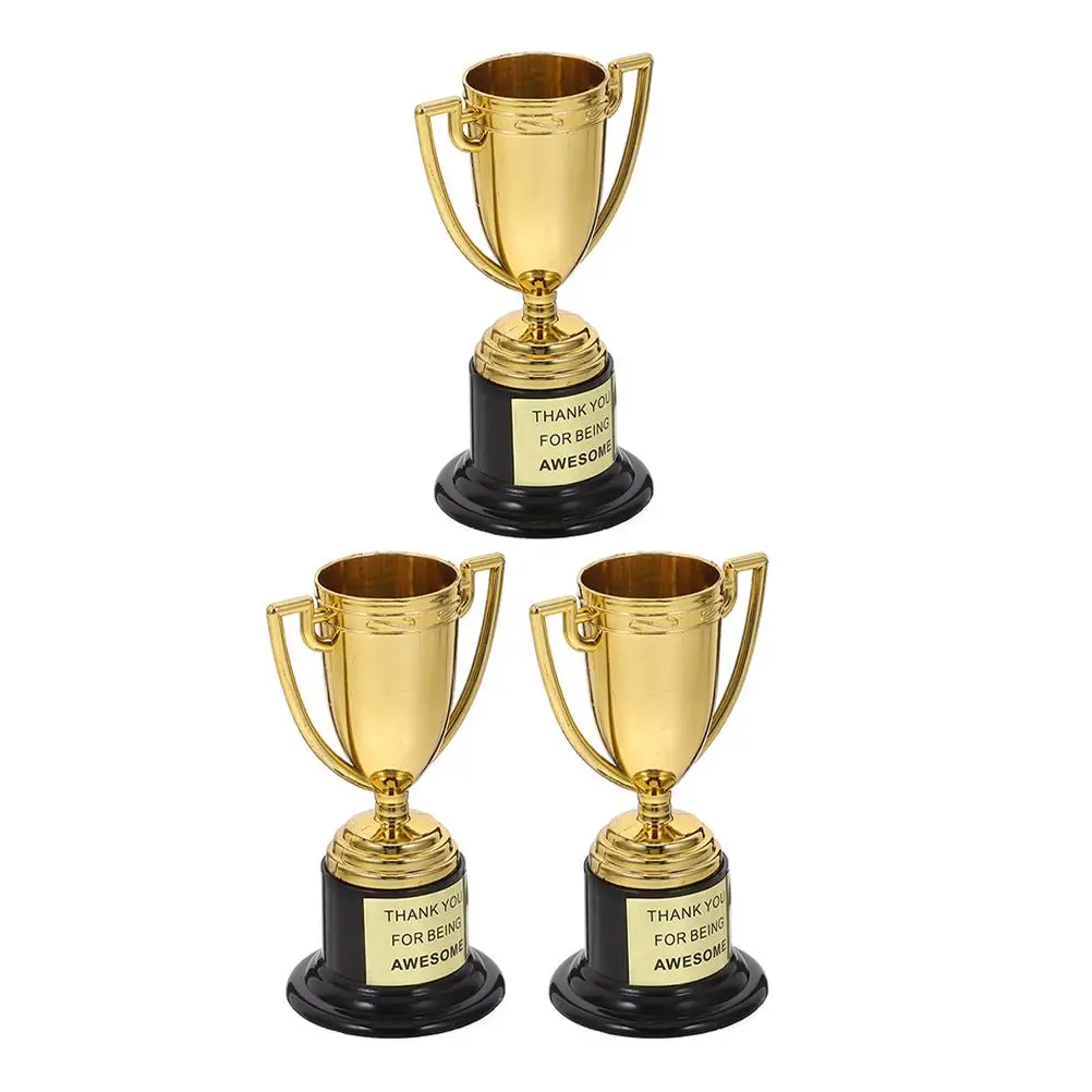 3 Pcs Small Golden Trophies Elegant Plastic Kids Prizes Party Favors Sports Awards School Kindergarten Mini Medals
3 Pcs Small Golden Trophies Elegant Plastic Kids Prizes Party Favors Sports Awards School Kindergarten Mini Medals
