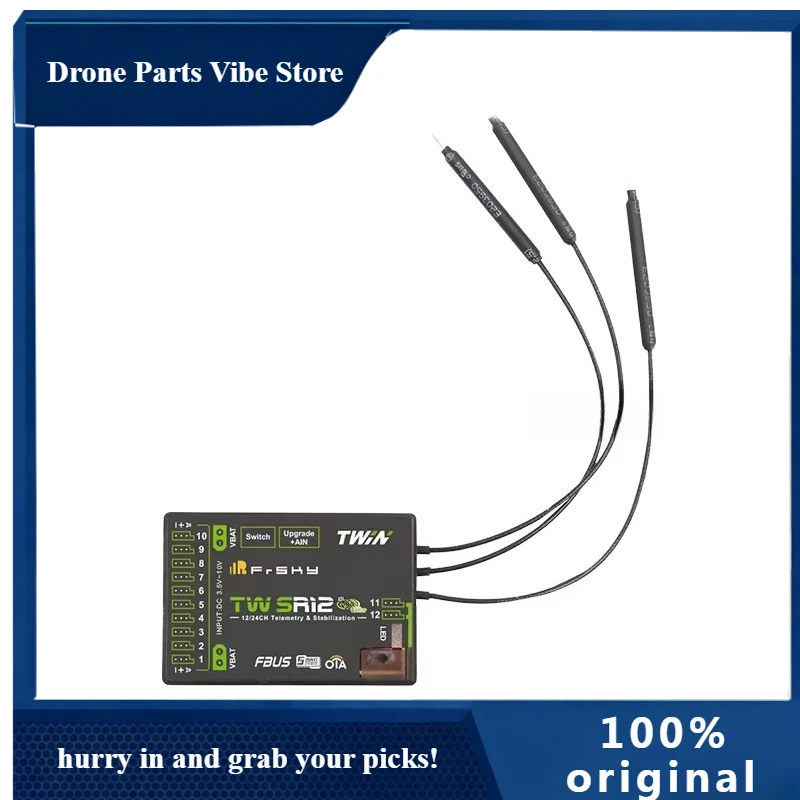 Приемник APFrsky TW SR12 Dual 2.4GHz с двумя диапазонами частот, 12 каналов, XT30 для аксессуаров для дронов
Приемник APFrsky TW SR12 Dual 2.4GHz с двумя диапазонами частот, 12 каналов, XT30 для аксессуаров для дронов