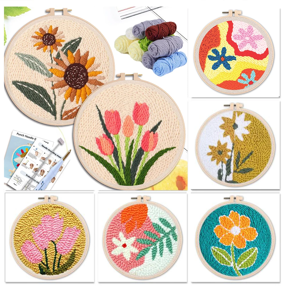 SDOYUNO Tulip Sunflower Punch Needle Embroidery Kits Magic Tufting Set Instructions Handicrafts Poking Cross Stitch DIY Gift
SDOYUNO Tulip Sunflower Punch Needle Embroidery Kits Magic Tufting Set Instructions Handicrafts Poking Cross Stitch DIY Gift
