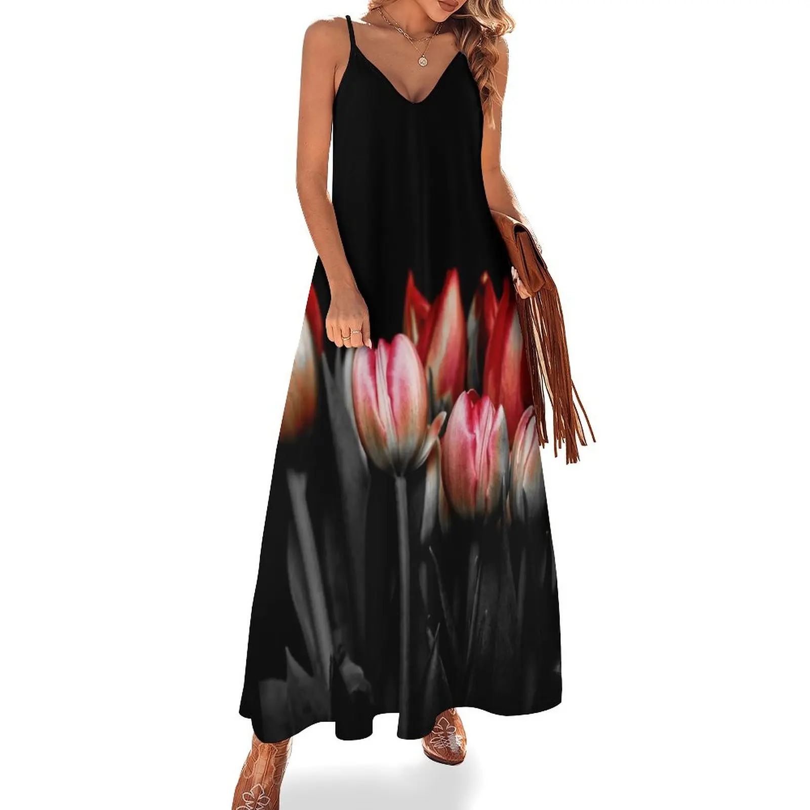 Red and Black Tulips - 08 Sleeveless Long Dress Women's dress dresses summer prom dress 2025
Red and Black Tulips - 08 Sleeveless Long Dress Women's dress dresses summer prom dress 2025