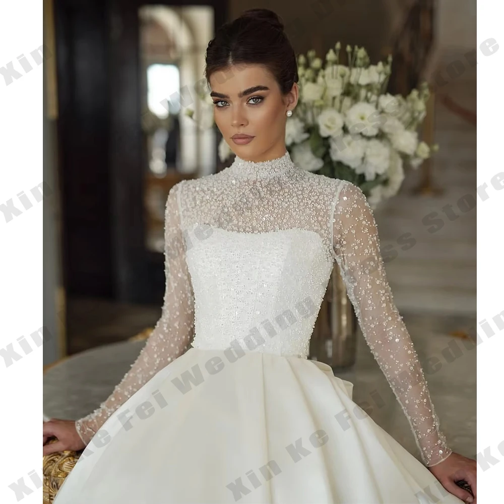 2026 Gorgeous Women's Wedding Dress A-line Elegant High Collar Long Sleeve Lace Princess Bridal Gowns Customized robe de mariée
2026 Gorgeous Women's Wedding Dress A-line Elegant High Collar Long Sleeve Lace Princess Bridal Gowns Customized robe de mariée